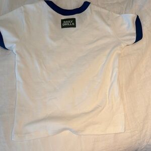 Daily Drills ribbed Tee with Blue Trim